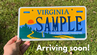 Virginia Blue Ridge Parkway license plate sample