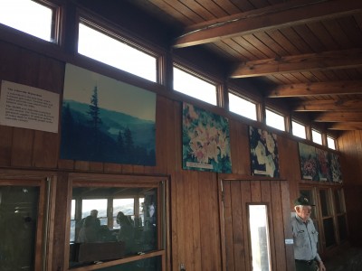 Faded photographs at Craggy Visitor Center