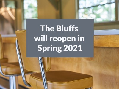 The Bluff Restaurant will reopen in spring 2021