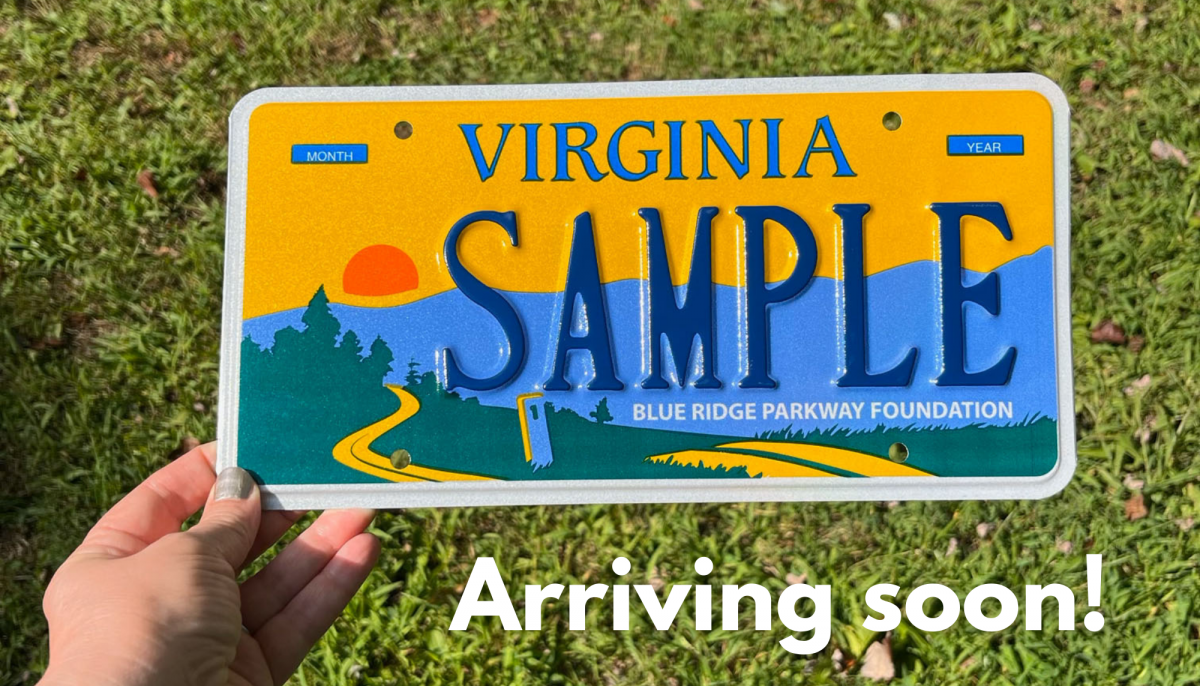 Virginia Blue Ridge Parkway license plate sample