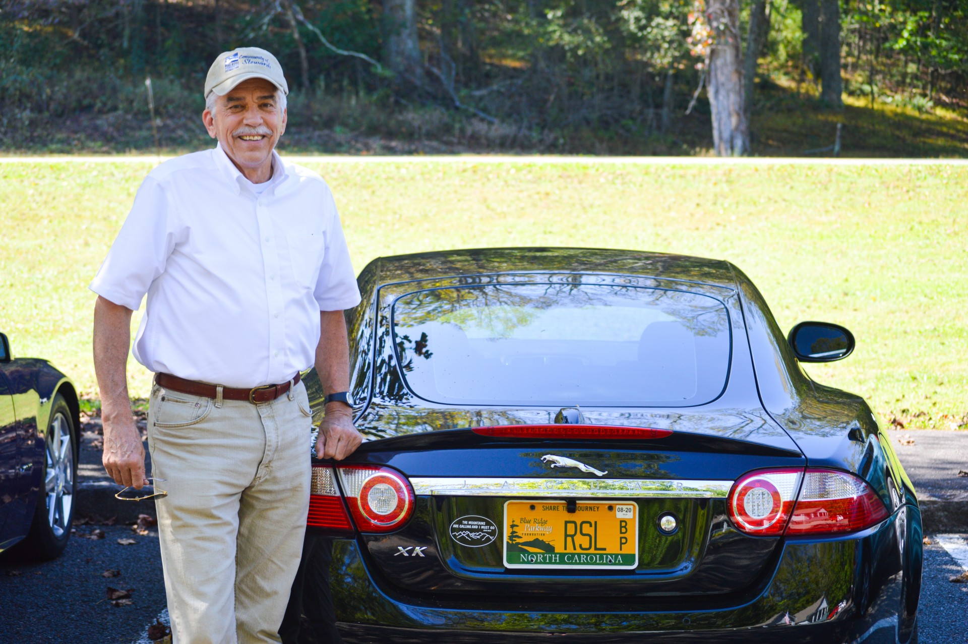 Rick Lotz with his personalized Parkway license plate.