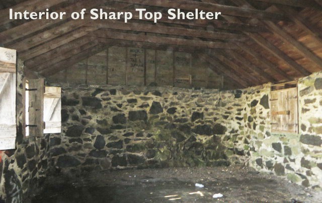Sharp Top Shelter interior
