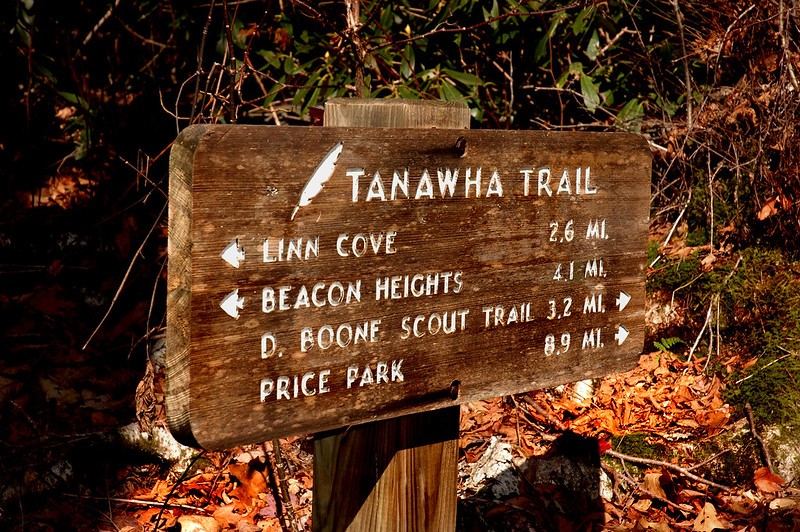 Tanawha Trail sign