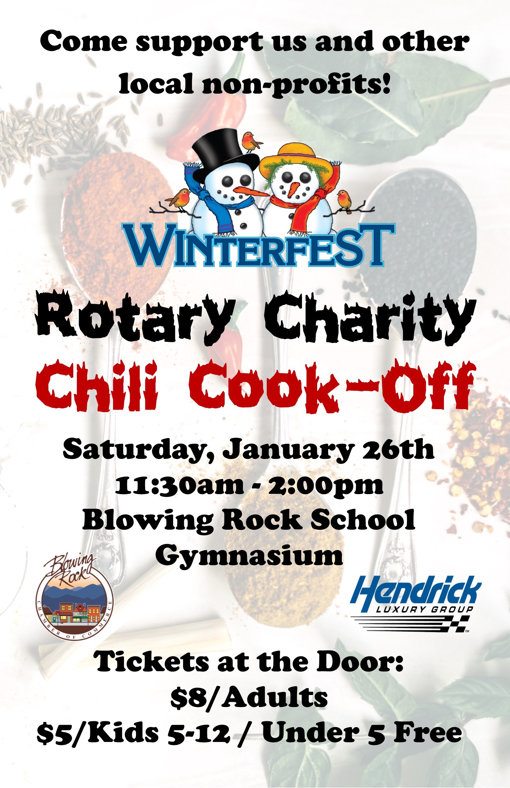 WinterFest Chili Cook-off poster