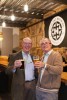 Blue Ridge Parkway Foundation Project Manager Kevin Brand and Trustee Paul Bonesteel raise a glass.